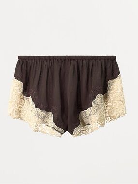 100% VISCOSE SHORTS WITH BEADED LACE